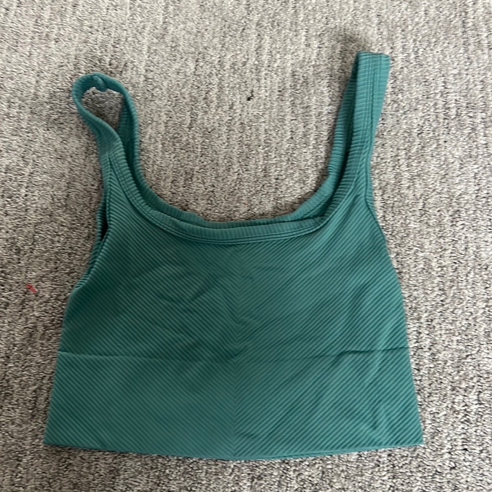 Blue/Green Ribbed Cropped Tank from Tilly’s